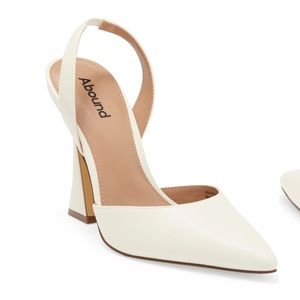 Ivory Slingback Pumps